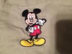 Classic 100% Cotton Disney Micky Mouse Collarless Ecru Beige Shirt Size Xl