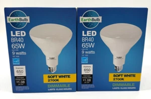2 EarthBulb 65W Soft White BR40 Dimmable LED Light Bulb 15k Hours Free Shipping! - Picture 1 of 3