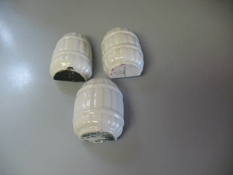 Great Vintage MILK GLASS BIRDCAGE BIRD SEED FEEDERS - WATER, SET OF 3, Japan Cover