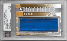 2010/11 ITG ULTIMATE MEMORABILIA RYAN SUTER STICK WORK SILVER STICK CARD #d/24