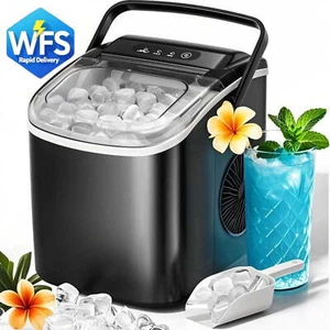 Auseo Countertop Ice Maker Portable Ice Machine with Self-Cleaning 26Lbs/24H - Picture 1 of 46