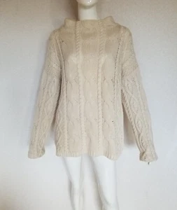 Maria di Ripabianca sehr dicker 100% Kaschmir Pullover Grobstrick Zopfmuster - Bild 1 von 11