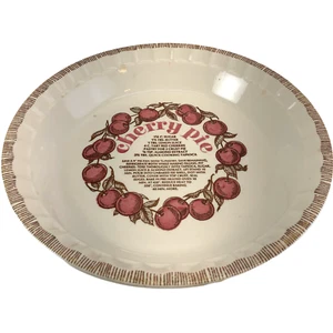Royal China Country Harvest 1983 Vintage Made In USA Cherry Pie Recipe Plate - Picture 1 of 7
