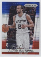 2013-14 Panini Prizm Blue White & Red Pulsar Prizms Manu Ginobili #33 HOF