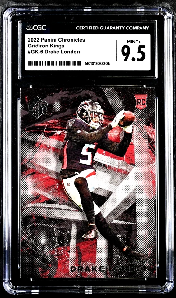 2022 Panini Chronicles Gridiron Kings #GK-6 Drake London Rookie RC CGC 9.5 POP 1 - Image 1 of 3