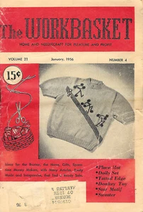 1956 Complete Year of The Workbasket Magazine Volume 21 No. 4 to Volume 22 No.3 - Picture 1 of 12