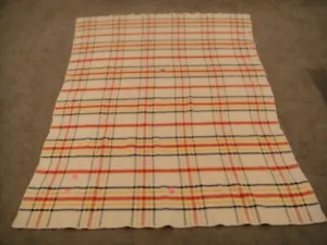 Vintage warme Bilt Wolle gestreift Plaid Decke - 58" x 77" - Bild 1 von 21
