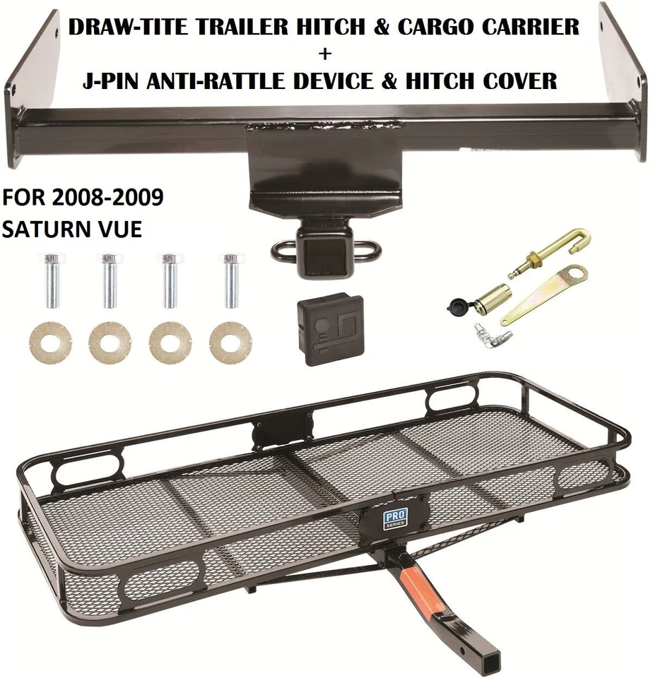 Enganche de remolque Saturn Vue 2008-2009 + portador de cesta de carga + remolque de bloqueo de pasador silencioso Foto 1 de 1