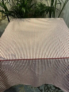Funda de sofá a rayas rojas 100 % algodón Restauración Hardware Usada en Excelente Condición - Imagen 1 de 7