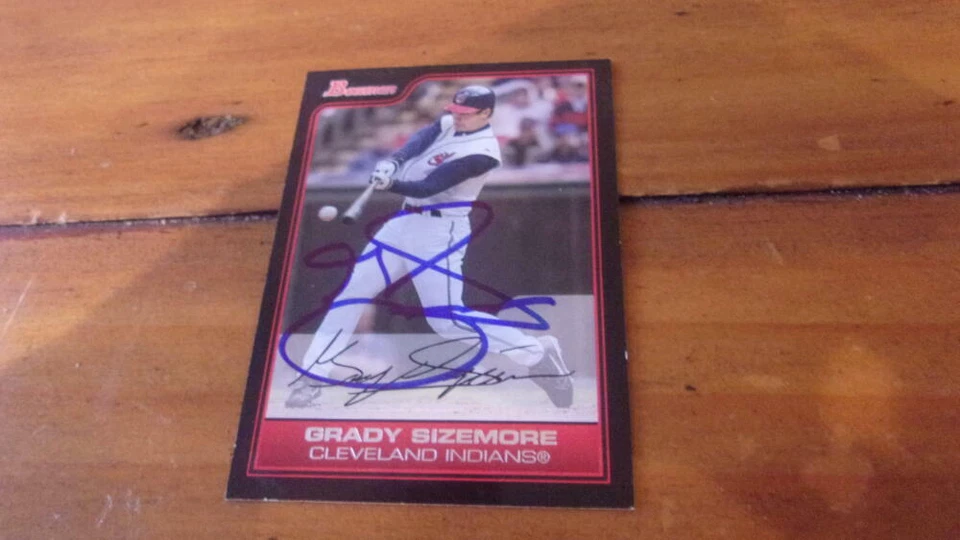 Grady Sizemore Cleveland Indians signed 2006 Bowman Card - Image 1 of 1