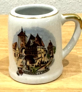 VINTAGE LORENZ PORZELLEN PORCELAIN BAVARIA ROTHENBURG TAUBER MINI SOUVENIR MUG - Picture 1 of 8