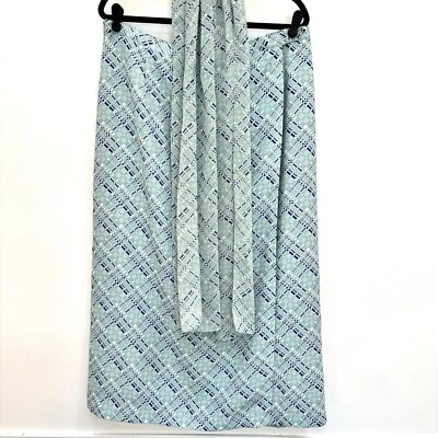 Designs Lane Bryant  Geometric Print Midi Wrap Skirt Matching Scarf Blue Size 22 - Image 1 of 4