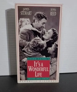 VHS-Its a Wonderful Life-B&W- Frank Capra-Jimmy Stewart-Donna Reed- 1993 VHS - Picture 1 of 9