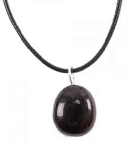 GRENAT ROUGE PIERRE NATURELLE PENDENTIF COLLIER - Picture 1 of 4