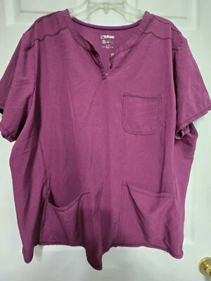 Scrubstar SUPREME STRETCH Scrub Top UNISEX size 3XL-WINE/Maroon-Chest 29"/L 29" - Image 1 of 4