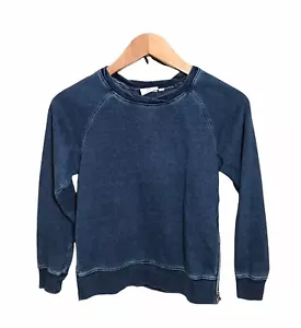 Adriano Goldschmied AG Kinder Mädchen Sweatshirt mit seitlichen Reißverschlüssen Gr. Medium blau - Bild 1 von 4