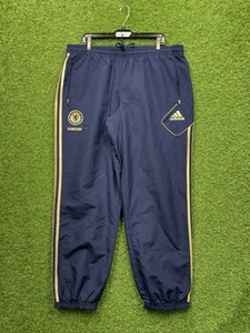 Chelsea FC Warmup Pants Mens XL adidas Climaproof Blue Mesh Lined Sportswear y2k - Picture 1 of 13