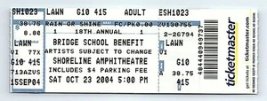 Bridge School Benefit Neil Young Concert Ticket Stub October 23 2004 - Picture 1 of 2
