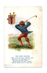 POSTAL VINTAGE, golfista masculino, "El jugador de golf", sin publicar - Imagen 1 de 2