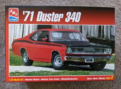 AMT 1971 Plymouth Duster 340 1:25 Model Kit #8437 1998 Edition Sealed Contents  - Image 1 of 4