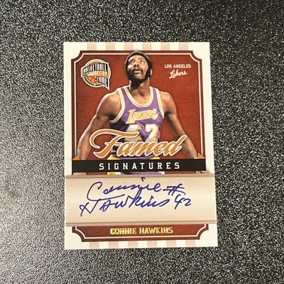 2010 Panini Hall Of Fame Famed Signatures Connie Hawkins Autograph Lakers /450 - Image 1 of 2