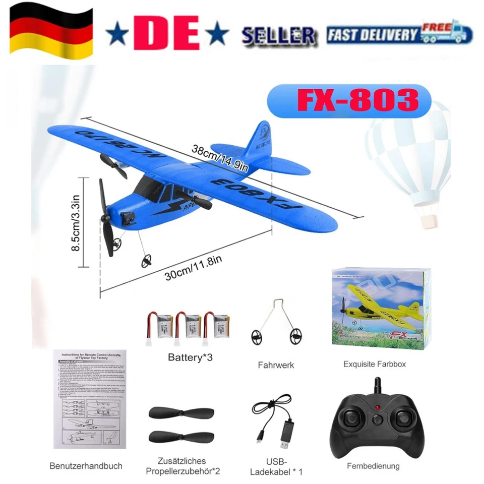 2.4G 2-Kanal RC Plane Airplane Radio Remote Control Glider EPP Aircraft Model  - Bild 1 von 4