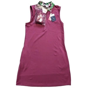 Tommy Bahama Golf Dress Small Purple 1/4 Zip Dress With Shorts - Picture 1 of 7