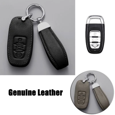 Genuine Leather Car Key Case Cover For Audi A3 S3 RS3 A4 S4 RS4 A5 S5 RS5 A6 S6  - Image 1 of 4