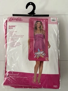 Barbie Box Kostüm für Erwachsene Halloween rosa Mattel Logo Einheitsgröße - Bild 1 von 2