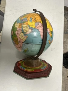 Vintage Antique 1956 Tin Metal World Globe Month Season Zodiac - Picture 1 of 20