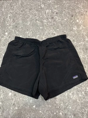 Pantalones Cortos Patagonia Para Mujer L Bolsos Negros 5” Bolsillos Entrepierna Reciclado Nyon Foto 1 de 4