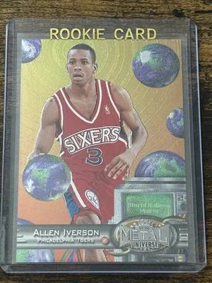 🔥 1997-98 Metal Universe - RC Allen Iverson #20 Reebok Gold - Image 1 of 4