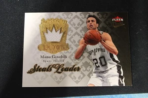 2007-08 Fleer Ultra Manu Ginobili Season Crowns Game-Used Jersey SC-10 Spurs - Picture 1 of 2