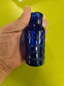 Cobalt Blue Bromo Seltzer Medicine Bottle Emerson Drug Co Baltimore MD - Picture 1 of 4