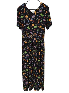 Coldwater Creek Size XL Midi Dress Cottagecore Girly Y2K 90’s Novelty Print NWT - Picture 1 of 5