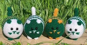St. Patrick's Day Loaf Cat |Crochet Loaf Cat | Chonky Cat | Cat Plushie - Picture 1 of 5