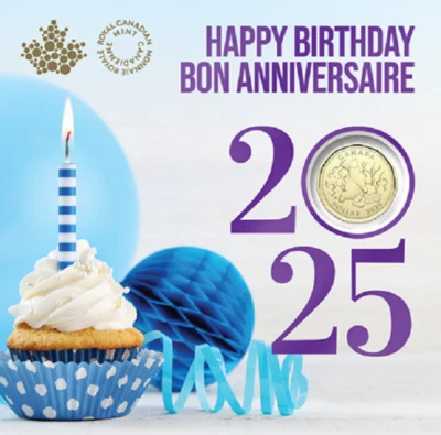 2025 Royal Canadian Mint Happy Birthday Gift Set 5 Coins Nickel to Toonie UNC - Image 1 of 2
