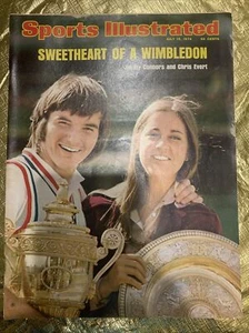 SPORTS ILLUSTRATED MAGAZINE July 15 1974 JIMMY CONNORS & CHRIS EVERT WIMBLEDON - Picture 1 of 6