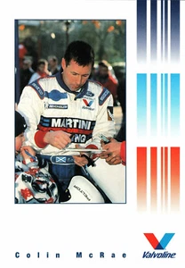 World Rally Ford Racing Colin McRae MBE Valvoline Postcard / Fact Sheet - Picture 1 of 2