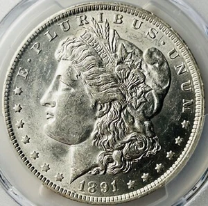 1891 O Morgan Silver Dollar PCGS AU58 Tough Date Morgan (PCGS Population 285) - Picture 1 of 8