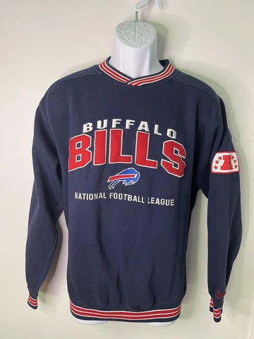 VTG Lee Sports Buffalo Bills Logo AFC Patch Crewneck Sweater Size Large Cover