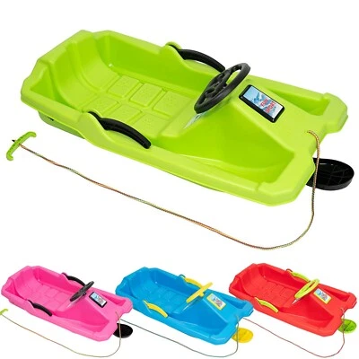 Kinderschlitten, 84 cm inkl. Zugseil ausgefeiltes Lenkschlitten kälte Lenkrad - Bild 1 von 4