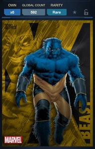 Topps Marvel Collect DIGITAL X-MEN COLLECTOR’S BOX YELLOW BEAST 592CC - Picture 1 of 1