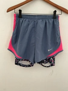 Nike dri fit womens shorts multicolored with compression tights attach sz s B24 - Picture 1 of 7