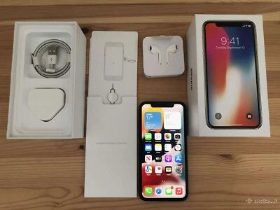 NEW Apple iPhone X (iPhone 10) 64GB 256GB Unlocked smartphone in re-SEALED BOX  - Image 1 of 4