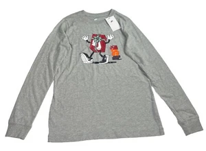 Nike Sportswear Graphic T-Shirt, Gray Present Box, L/S Tee Kids Size XL NWT - Picture 1 of 8