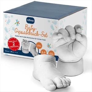 Niimo 3D Babyabdruck-Set Hand & Fuß hautfreundlich detailgenau Geschenk 0-9M - Bild 1 von 16