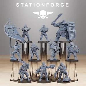 Hunters - GrimGuard Stationforge Miniaturas - Juego de 10 figuras - Mesa 28 mm - Imagen 1 de 10