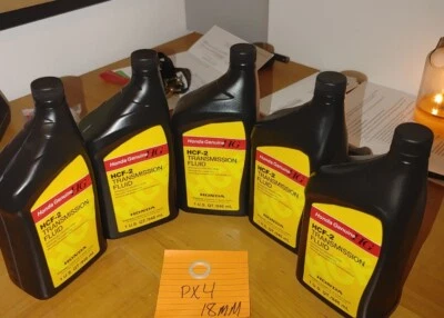 5 QTS HONDA OEM HCF2 Transmission Fluid & Washer CVT NEW 2nd Gen SEALED - Image 1 of 4