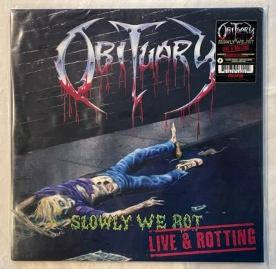 Obituary - Slowly We Rot Live & Rotting (Bone White LP) Limited - Only 200 Made - Image 1 of 4